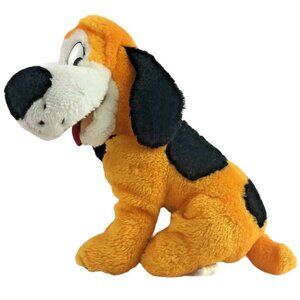 Vintage 1993 Liberty Toy Dog Plush Stuffed Animal Hound Yellow Black 10"